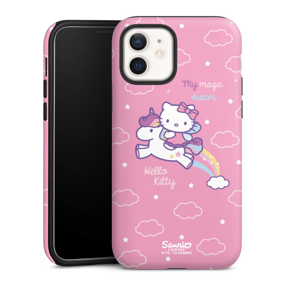 iPhone 12 Handy Panzer Handyhülle robuste Outdoor Hülle Schutzhülle matt Einhorn Official Licensed Product Hello Kitty Tough Case