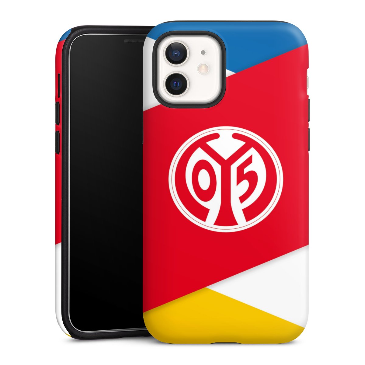 iPhone 12 Handy Panzer Handyhülle robuste Outdoor Hülle Schutzhülle matt Official Licensed Product Soccer 1. Fsv Mainz 05 E.V. Tough Case