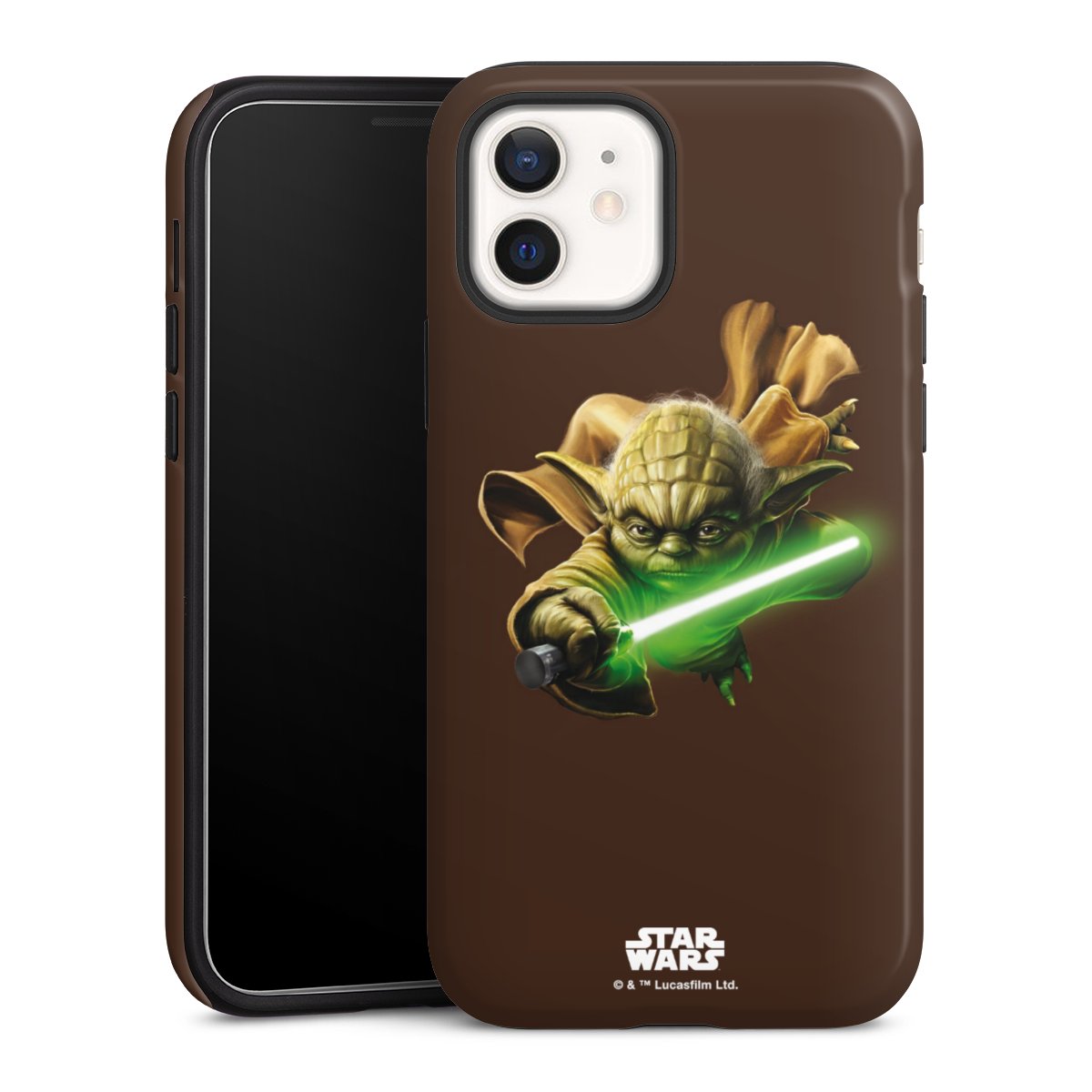 iPhone 12 mini Handy Panzer Handyhülle robuste Outdoor Hülle Schutzhülle glänzend Yoda Merchandise Star Wars Tough Case