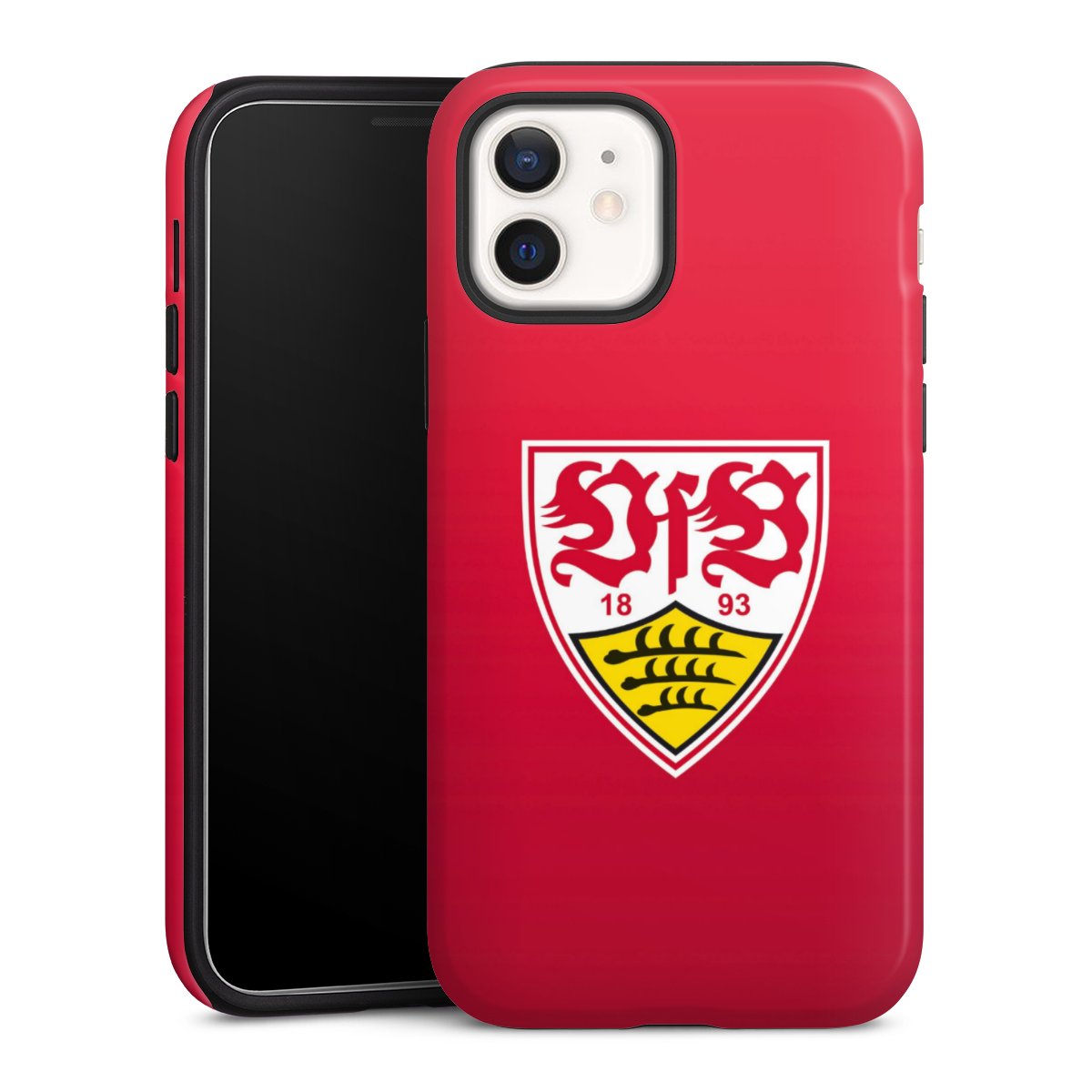 iPhone 12 mini Handy Panzer Handyhülle robuste Outdoor Hülle Schutzhülle glänzend Official Licensed Product Vfb Stuttgart Tough Case