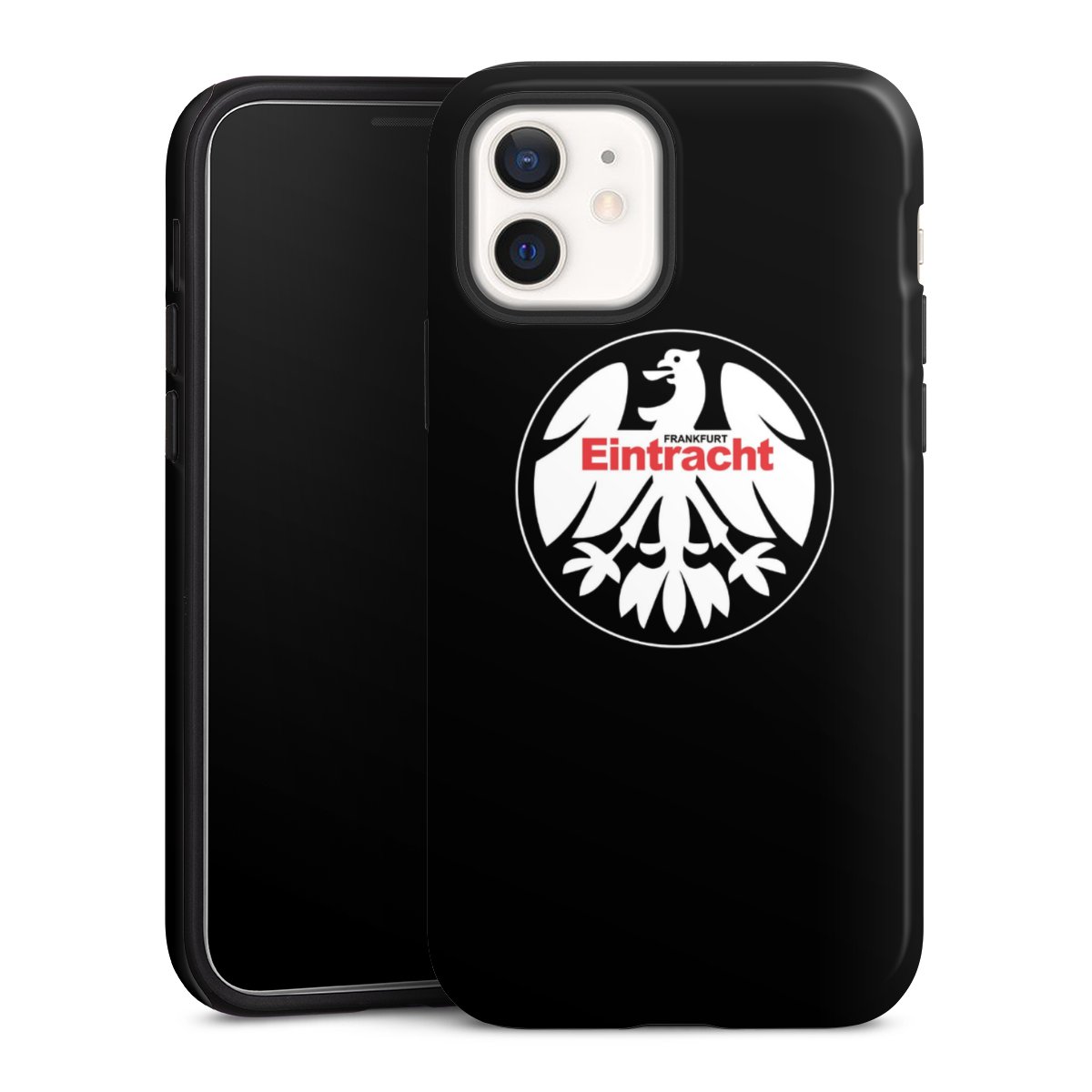 iPhone 12 mini Handy Panzer Handyhülle robuste Outdoor Hülle Schutzhülle glänzend Official Licensed Product Eintracht Frankfurt Sge Tough Case