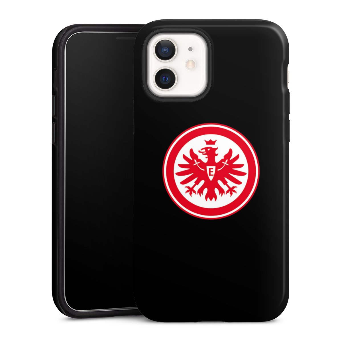 iPhone 12 mini Handy Panzer Handyhülle robuste Outdoor Hülle Schutzhülle glänzend Eintracht Frankfurt Sge Eagle Tough Case