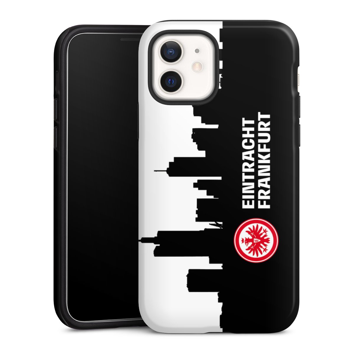 iPhone 12 mini Handy Panzer Handyhülle robuste Outdoor Hülle Schutzhülle glänzend Sge Eintracht Frankfurt Official Licensed Product Tough Case