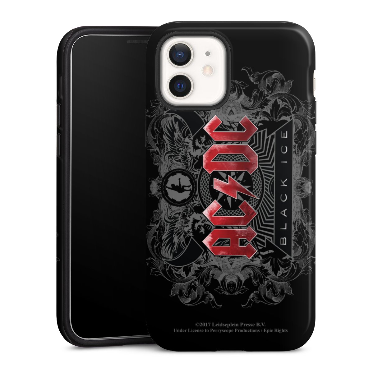 iPhone 12 mini Handy Panzer Handyhülle robuste Outdoor Hülle Schutzhülle glänzend Merchandise Black Ice Acdc Tough Case