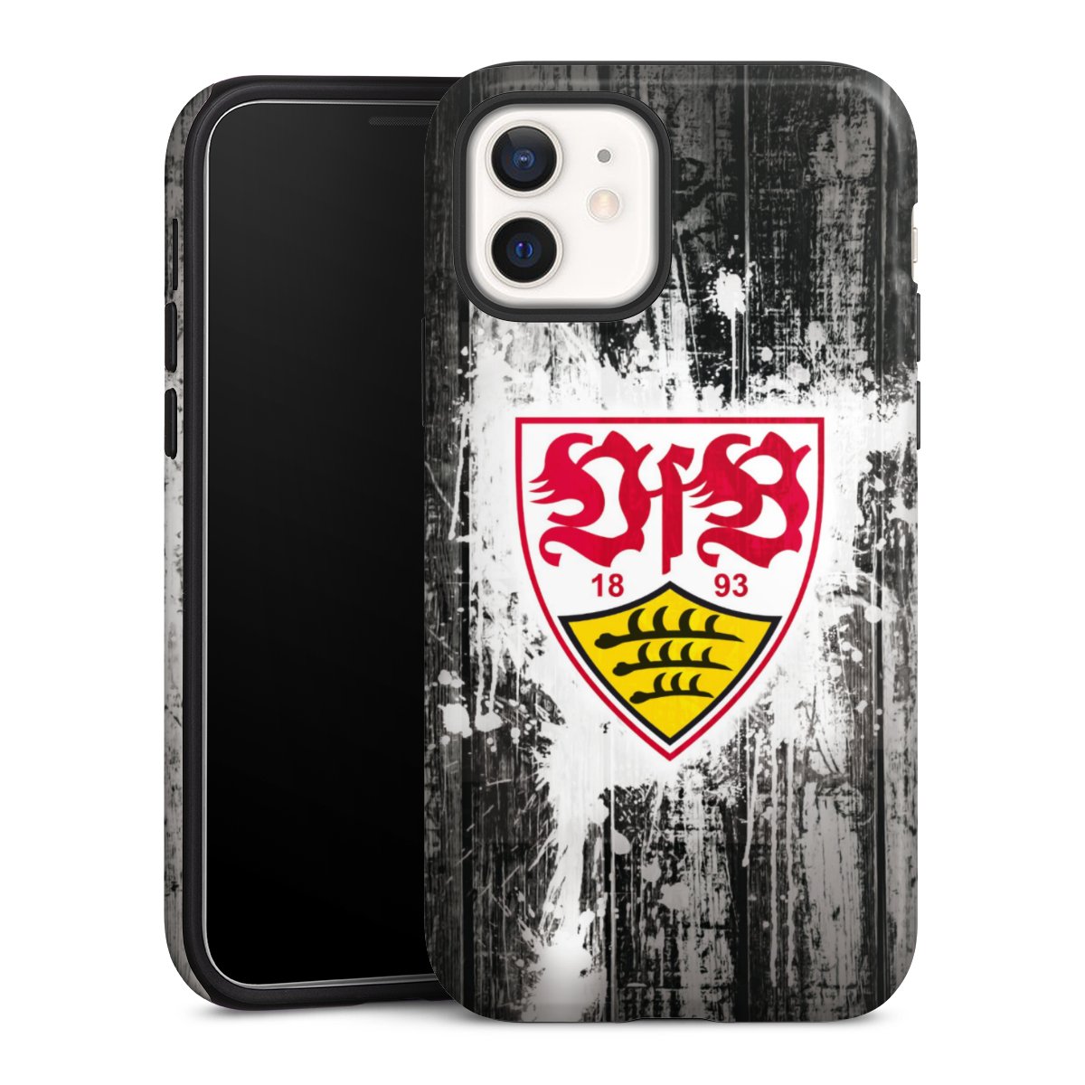 iPhone 12 mini Handy Panzer Handyhülle robuste Outdoor Hülle Schutzhülle glänzend Vfb Stuttgart Official Licensed Product Tough Case