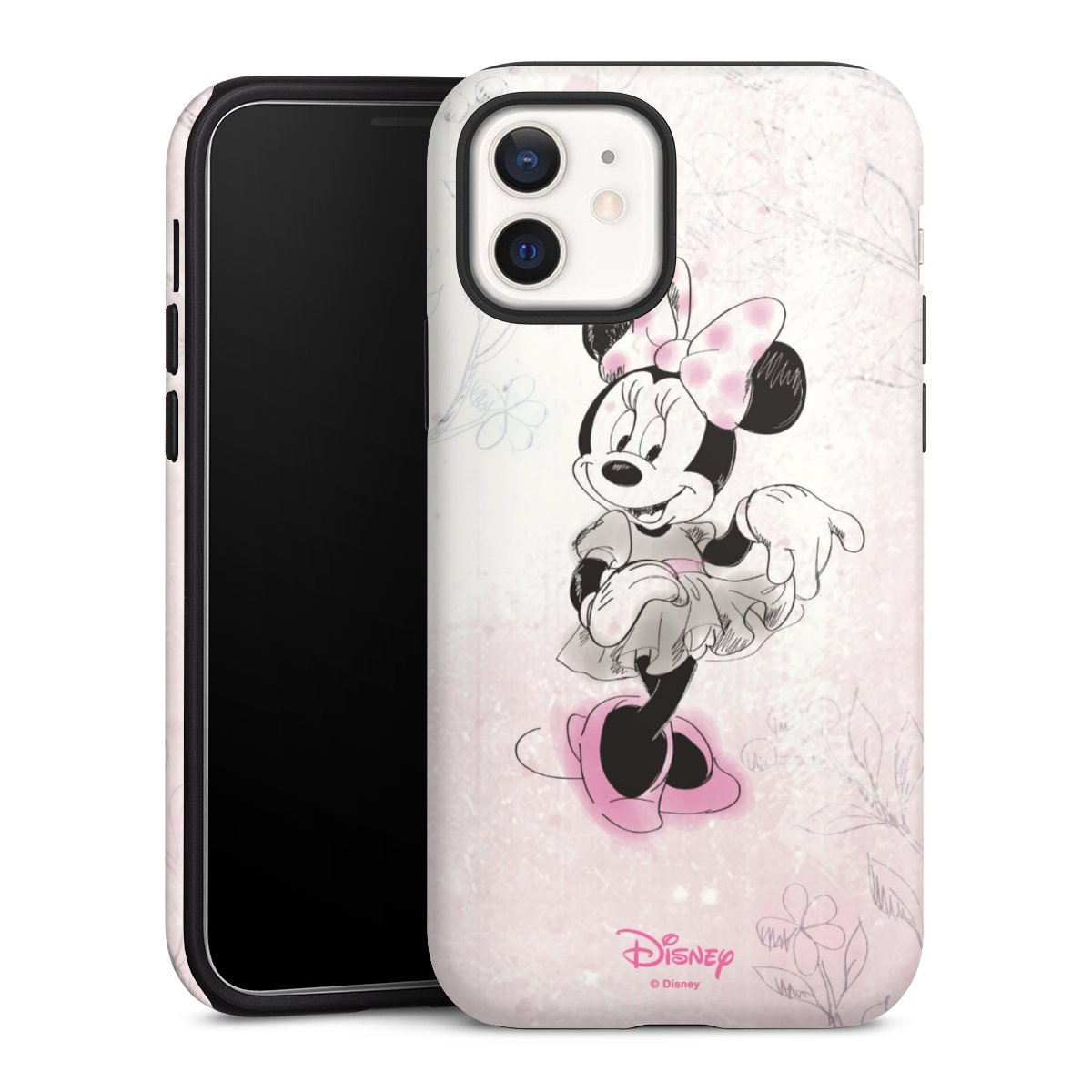 iPhone 12 mini Handy Panzer Handyhülle robuste Outdoor Hülle Schutzhülle matt Disney Minnie Mouse Vintage Tough Case