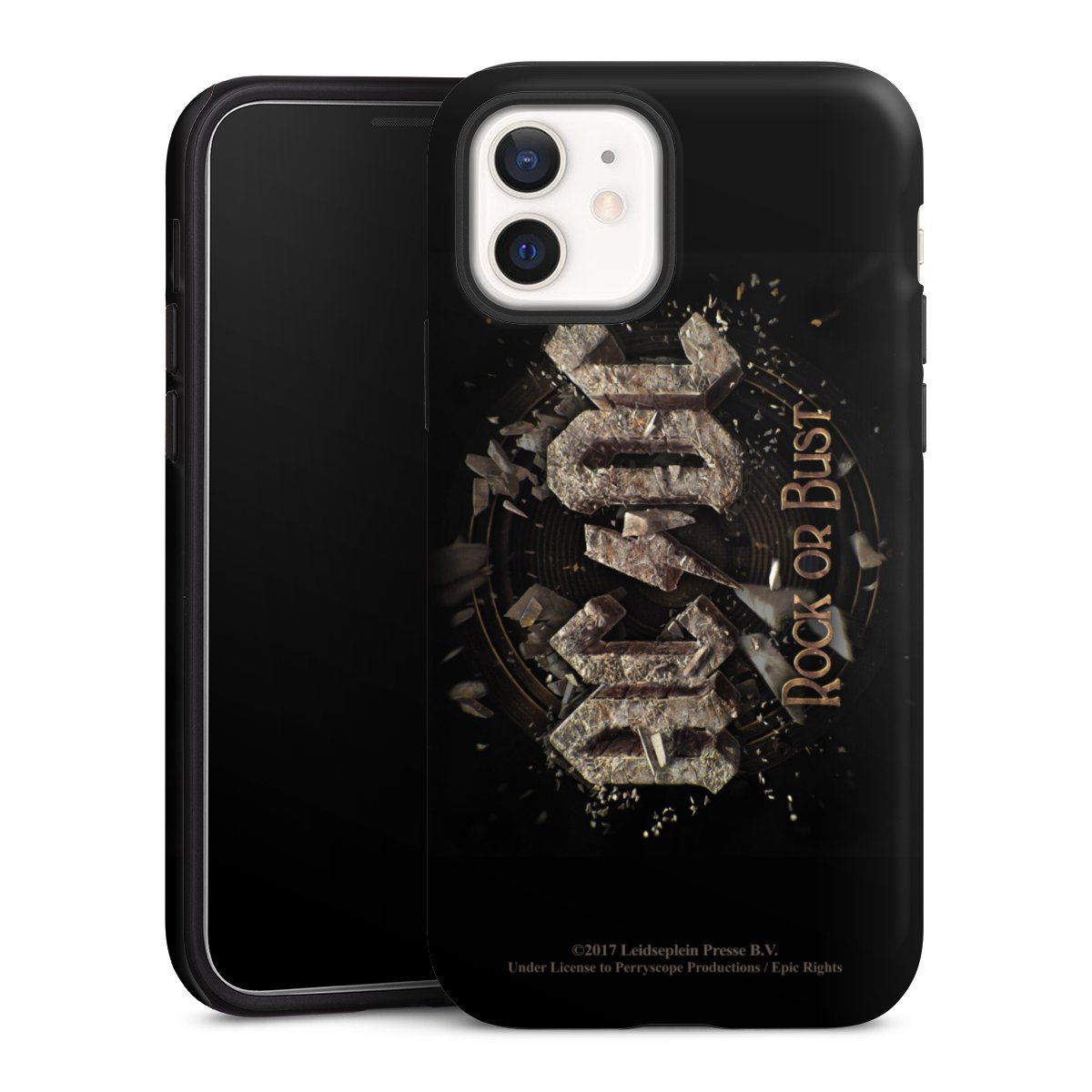 iPhone 12 mini Handy Panzer Handyhülle robuste Outdoor Hülle Schutzhülle matt Acdc Official Licensed Product Rock Or Bust Tough Case