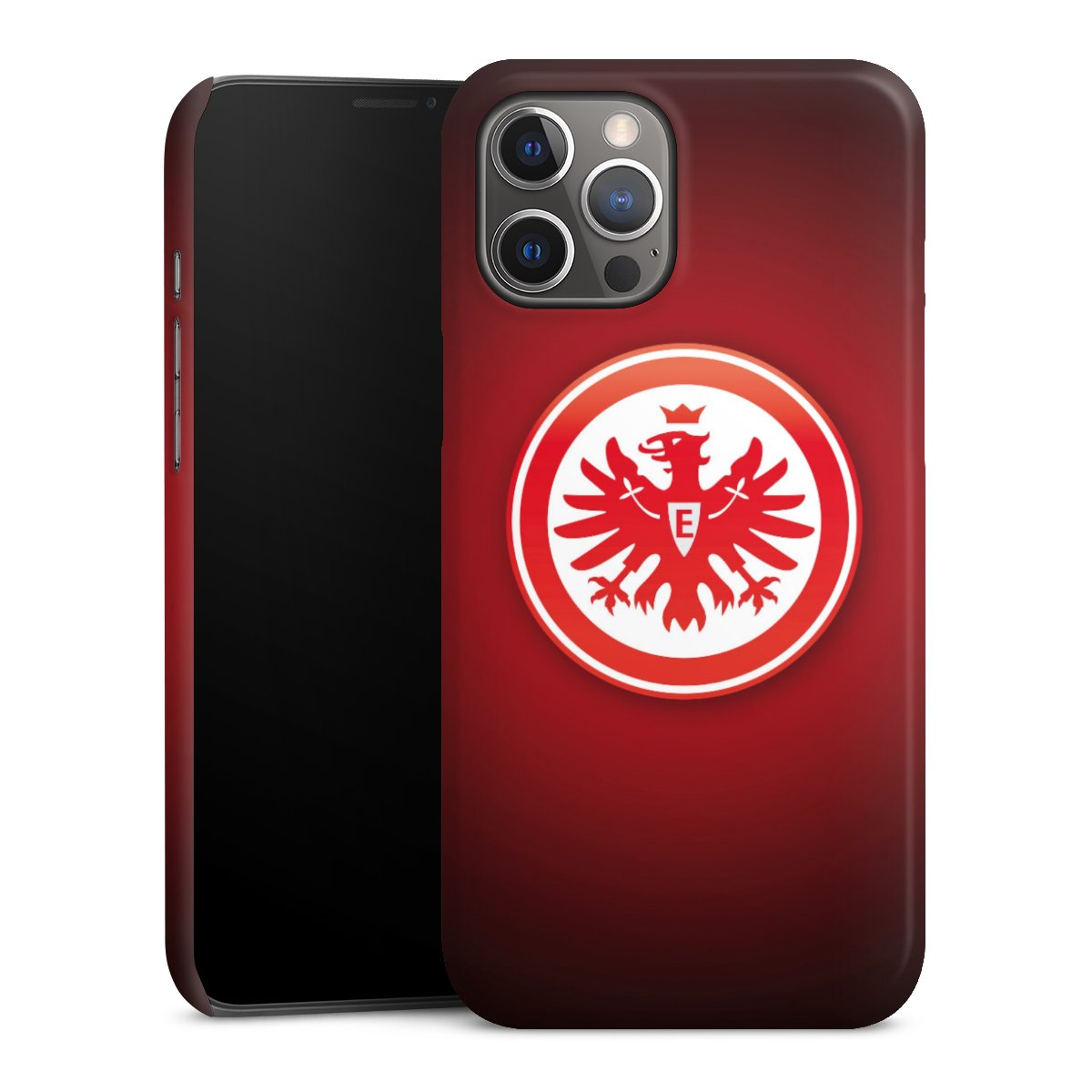 iPhone 12 Pro Max Handy Premium Case Smartphone Handyhülle Schutzhülle glänzend Eintracht Frankfurt Official Licensed Product Coat Of Arms Premium Case