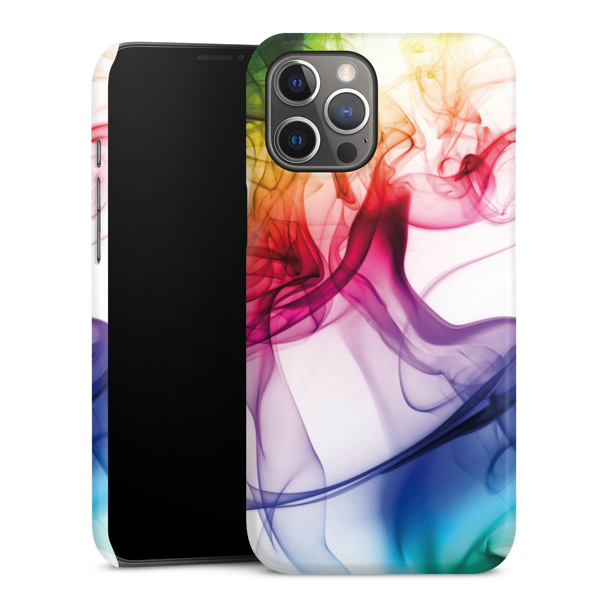 iPhone 12 Pro Max Handy Premium Case Smartphone Handyhülle Schutzhülle glänzend Water Colour Rainbow Premium Case