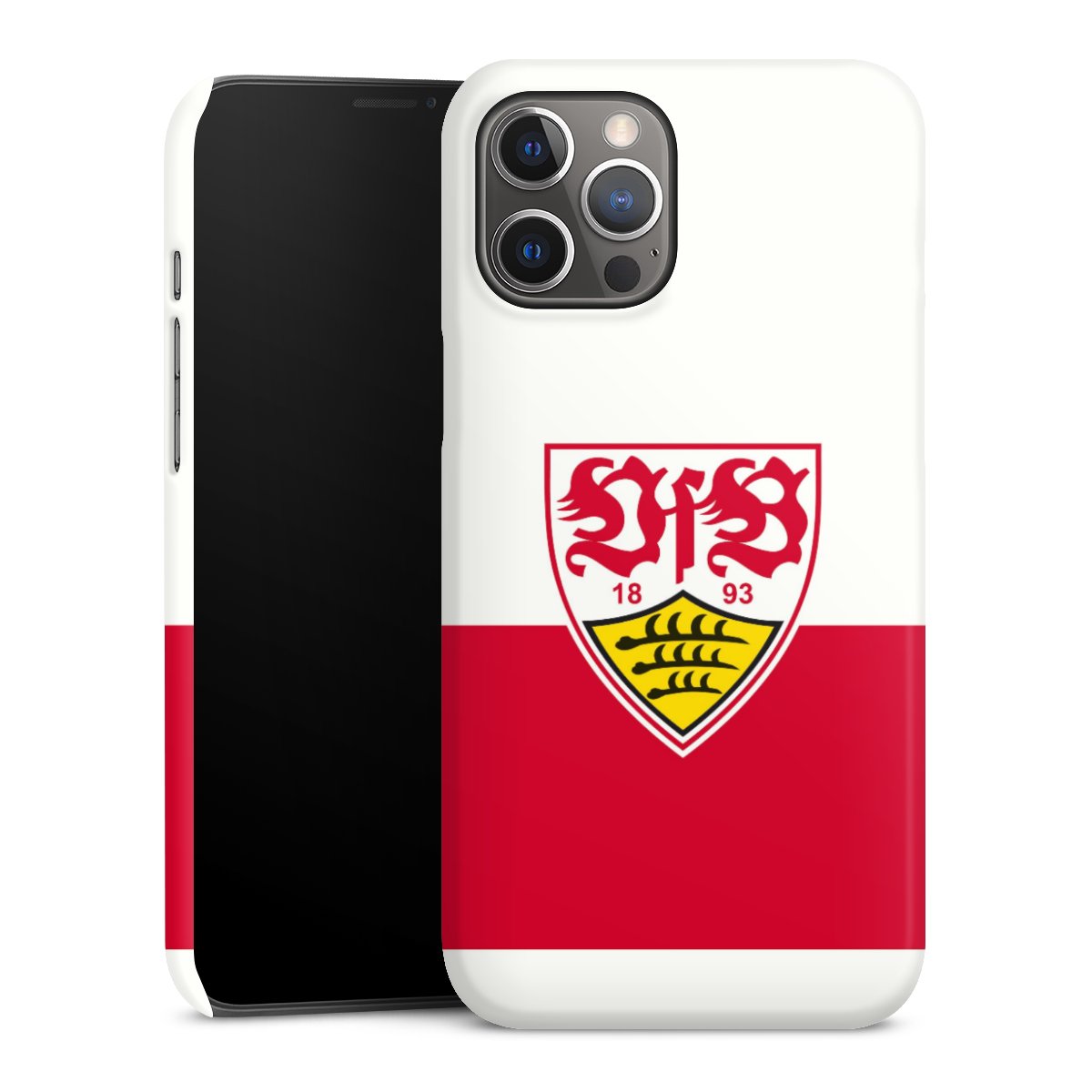 iPhone 12 Pro Max Handy Premium Case Smartphone Handyhülle Schutzhülle glänzend Official Licensed Product Logo Vfb Stuttgart Premium Case