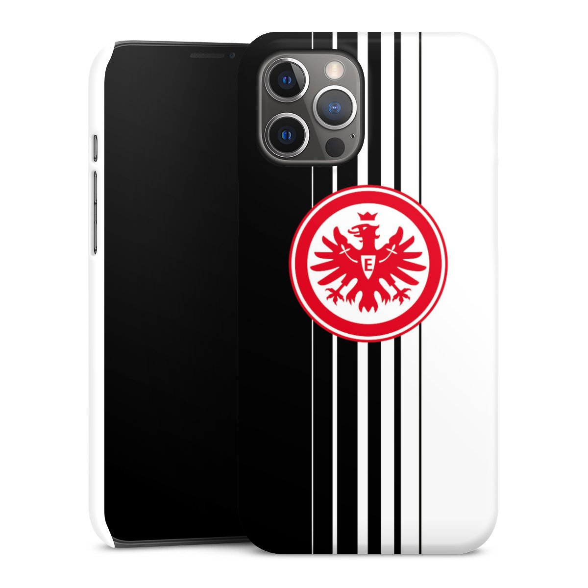 iPhone 12 Pro Max Handy Premium Case Smartphone Handyhülle Schutzhülle glänzend Stripes Eintracht Frankfurt Official Licensed Product Premium Case