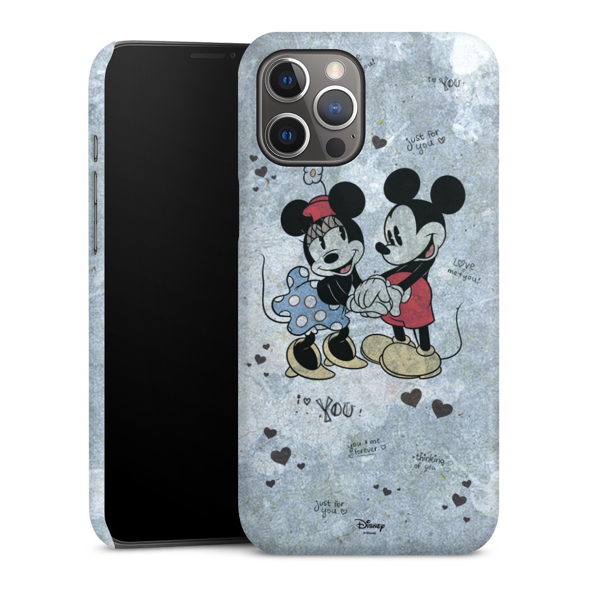 iPhone 12 Pro Max Handy Premium Case Smartphone Handyhülle Schutzhülle glänzend Mickey & Minnie Mouse Vintage Disney Premium Case