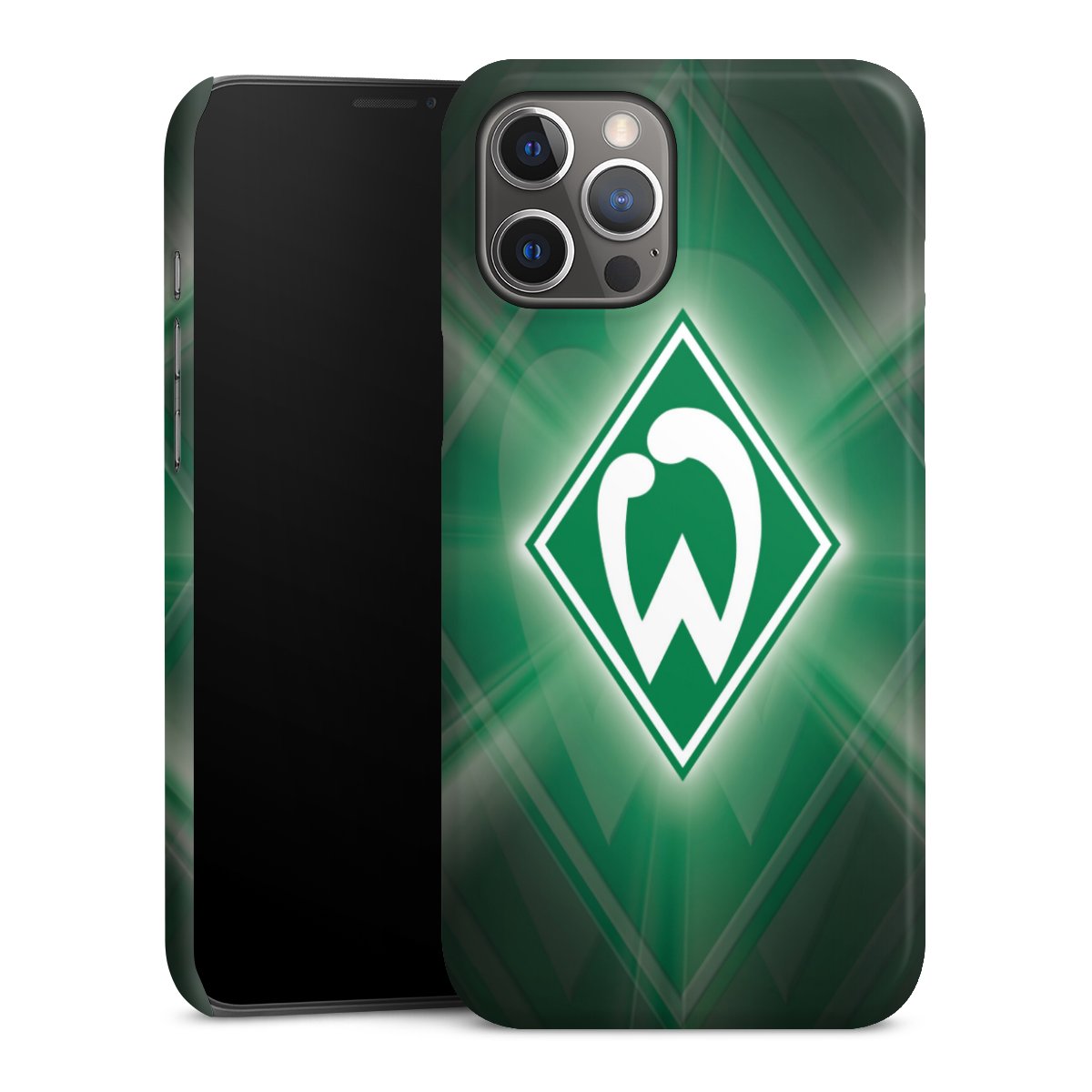 iPhone 12 Pro Max Handy Premium Case Smartphone Handyhülle Schutzhülle glänzend Sv Werder Bremen Official Licensed Product Coat Of Arms Premium Case