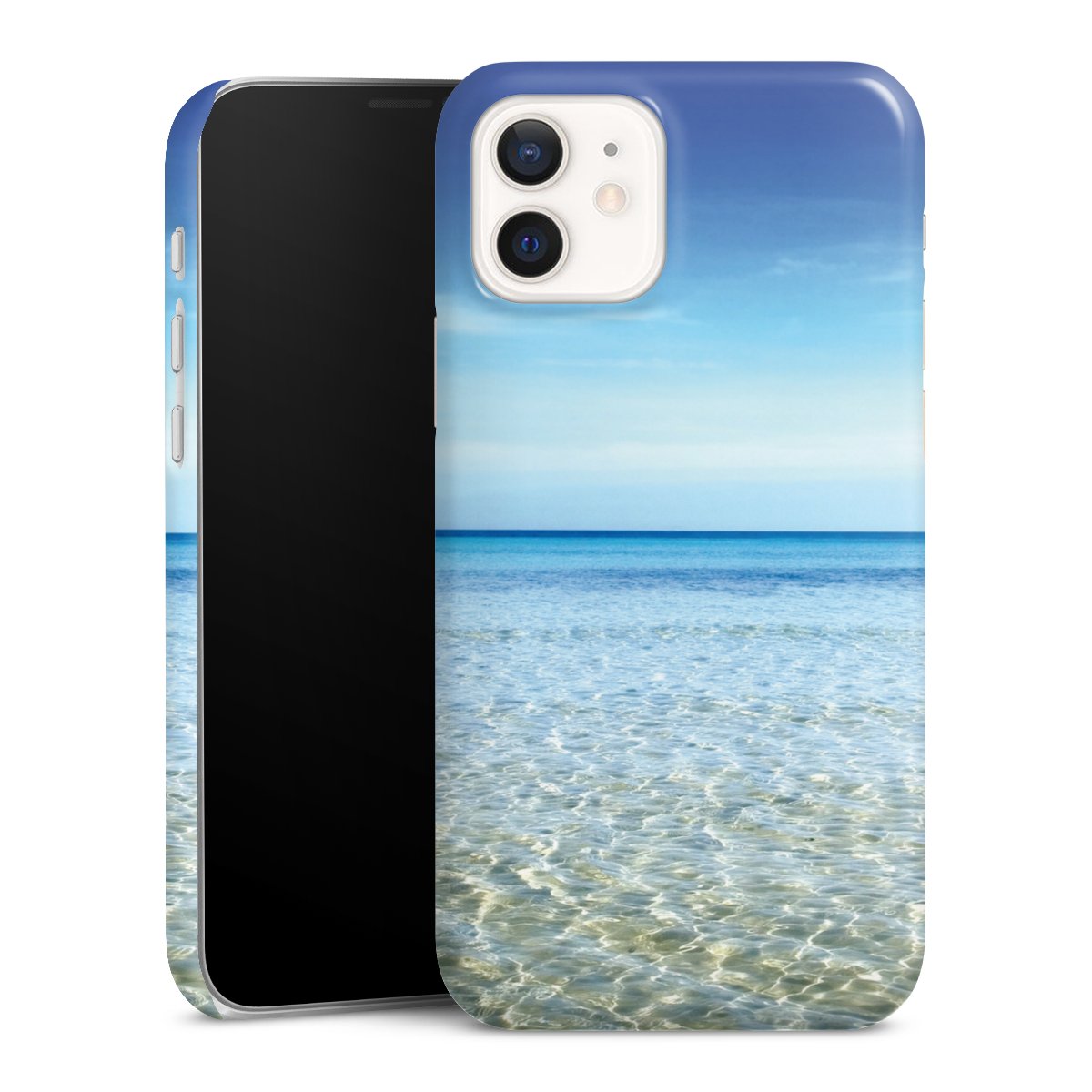 iPhone 12 Handy Premium Case Smartphone Handyhülle Schutzhülle glänzend Urlaub Sky Ocean Premium Case