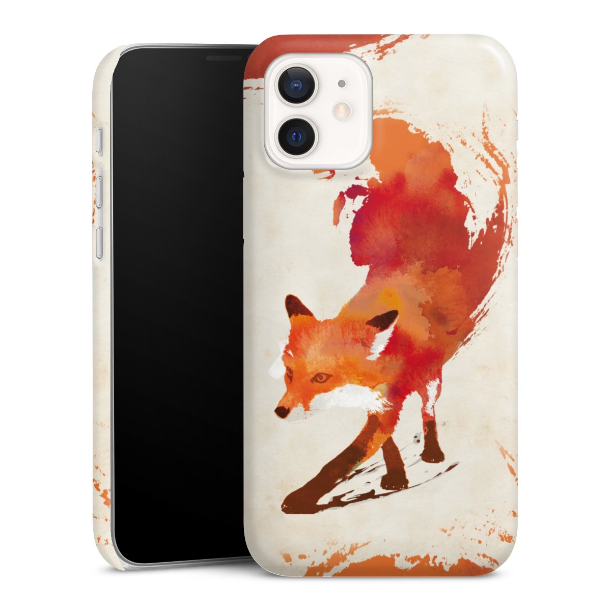 iPhone 12 Handy Premium Case Smartphone Handyhülle Schutzhülle glänzend Fox Graphic Premium Case