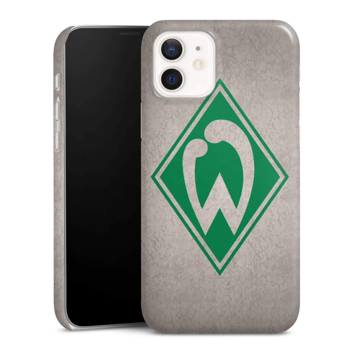 iPhone 12 Handy Premium Case Smartphone Handyhülle Schutzhülle glänzend Sv Werder Bremen Concrete Official Licensed Product Premium Case