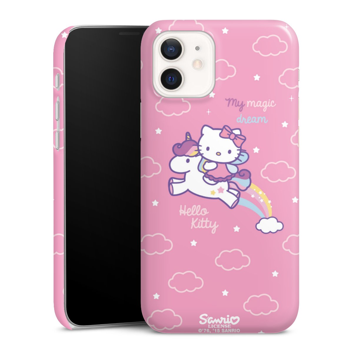 iPhone 12 Handy Premium Case Smartphone Handyhülle Schutzhülle glänzend Einhorn Official Licensed Product Hello Kitty Premium Case