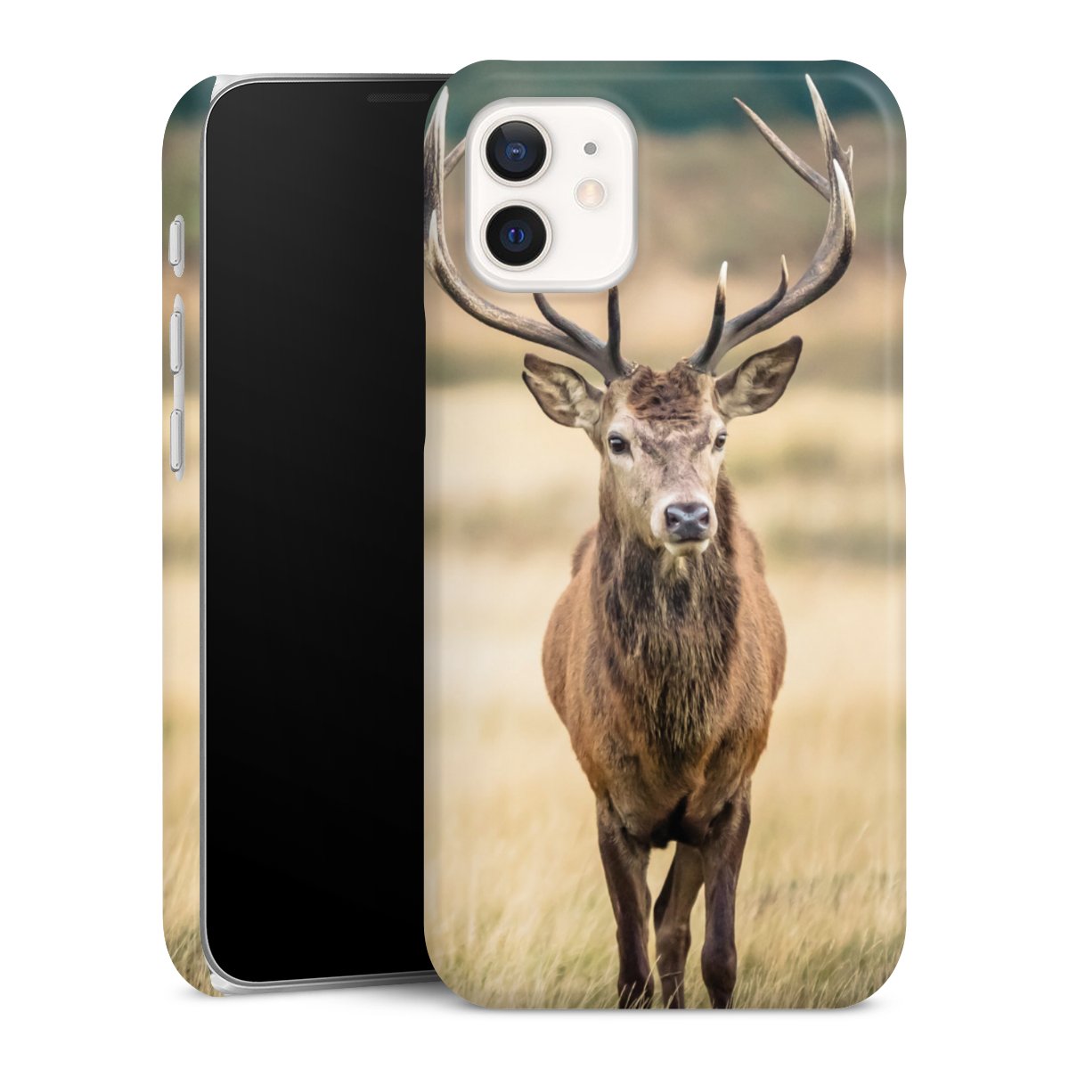 iPhone 12 mini Handy Premium Case Smartphone Handyhülle Schutzhülle glänzend Deer Meadow Forrest Premium Case