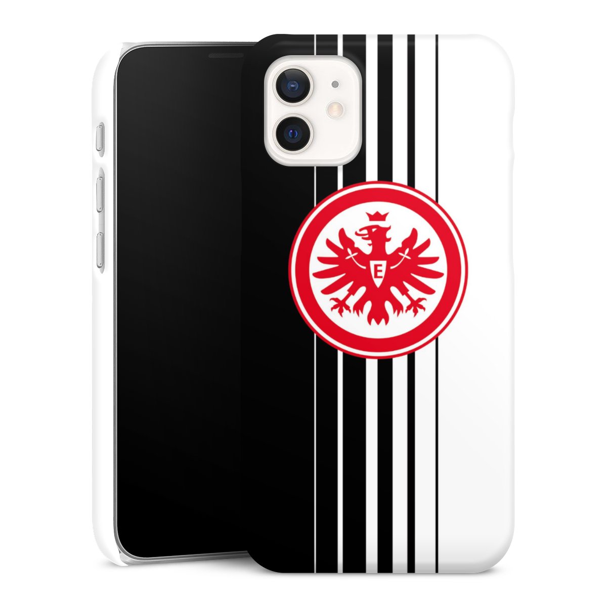 iPhone 12 mini Handy Premium Case Smartphone Handyhülle Schutzhülle glänzend Stripes Eintracht Frankfurt Official Licensed Product Premium Case