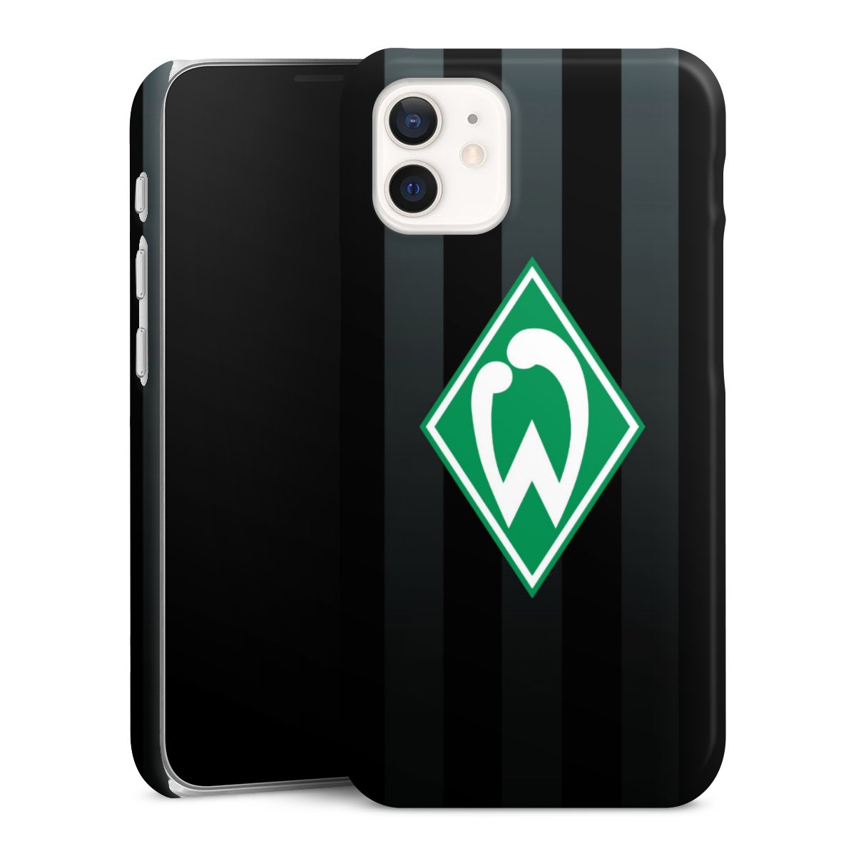 iPhone 12 mini Handy Premium Case Smartphone Handyhülle Schutzhülle glänzend Stripes Sv Werder Bremen Official Licensed Product Premium Case