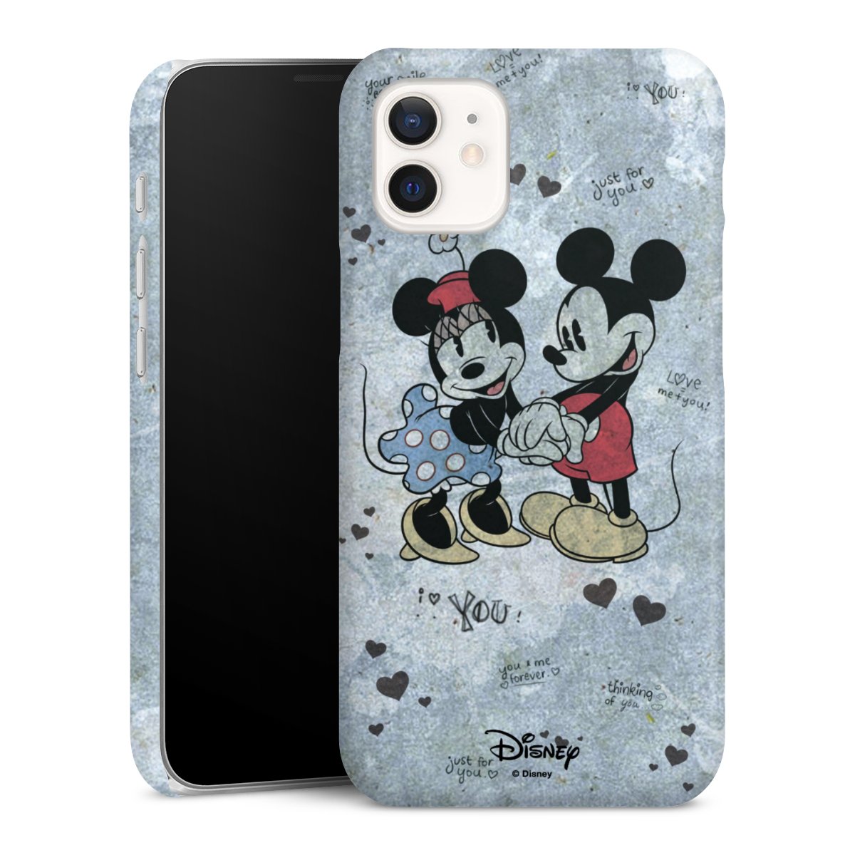 iPhone 12 mini Handy Premium Case Smartphone Handyhülle Schutzhülle glänzend Mickey & Minnie Mouse Vintage Disney Premium Case