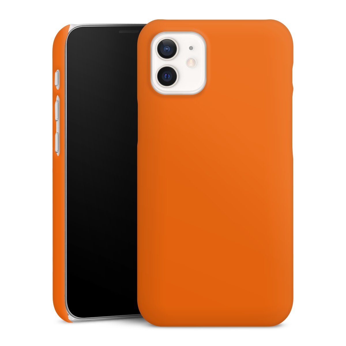 iPhone 12 mini Handy Premium Case Smartphone Handyhülle Schutzhülle matt Orange Colour Unicoloured Premium Case