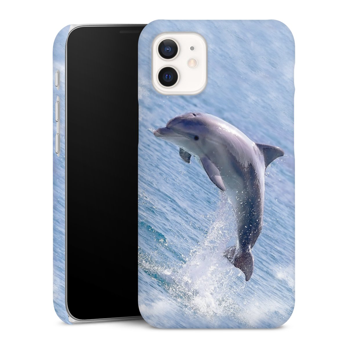 iPhone 12 mini Handy Premium Case Smartphone Handyhülle Schutzhülle matt Dolphin Ocean Wale Premium Case