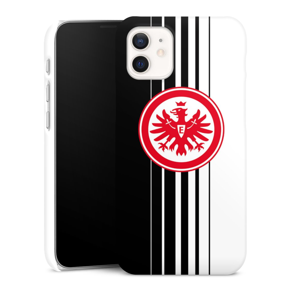 iPhone 12 mini Handy Premium Case Smartphone Handyhülle Schutzhülle matt Stripes Eintracht Frankfurt Official Licensed Product Premium Case