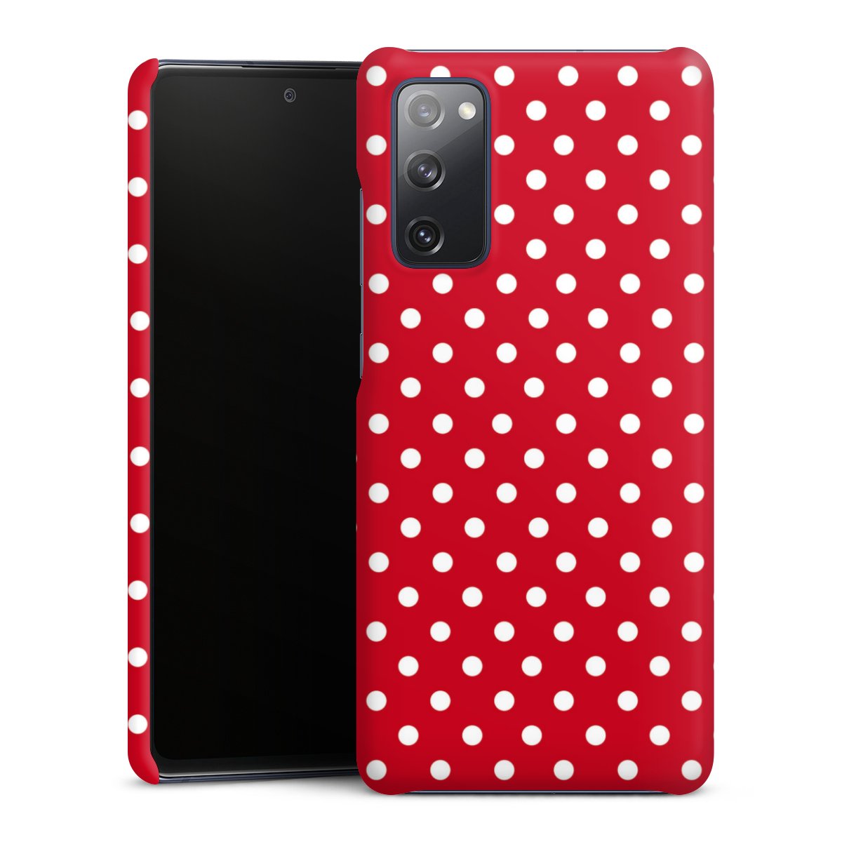 Galaxy S20 FE Handy Premium Case Smartphone Handyhülle Schutzhülle matt Points Polka Dots Retro Premium Case