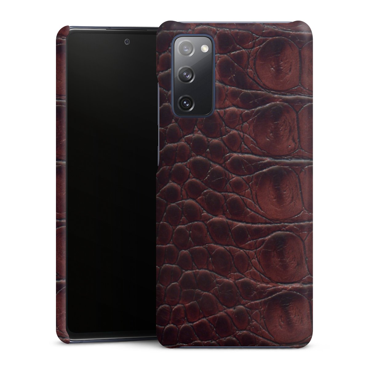 Galaxy S20 FE Handy Premium Case Smartphone Handyhülle Schutzhülle matt Crocodile Animal Print Leather Premium Case