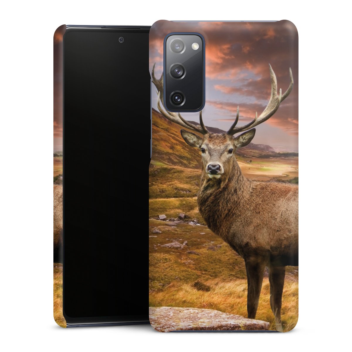 Galaxy S20 FE Handy Premium Case Smartphone Handyhülle Schutzhülle matt Meadow Mountain Deer Premium Case