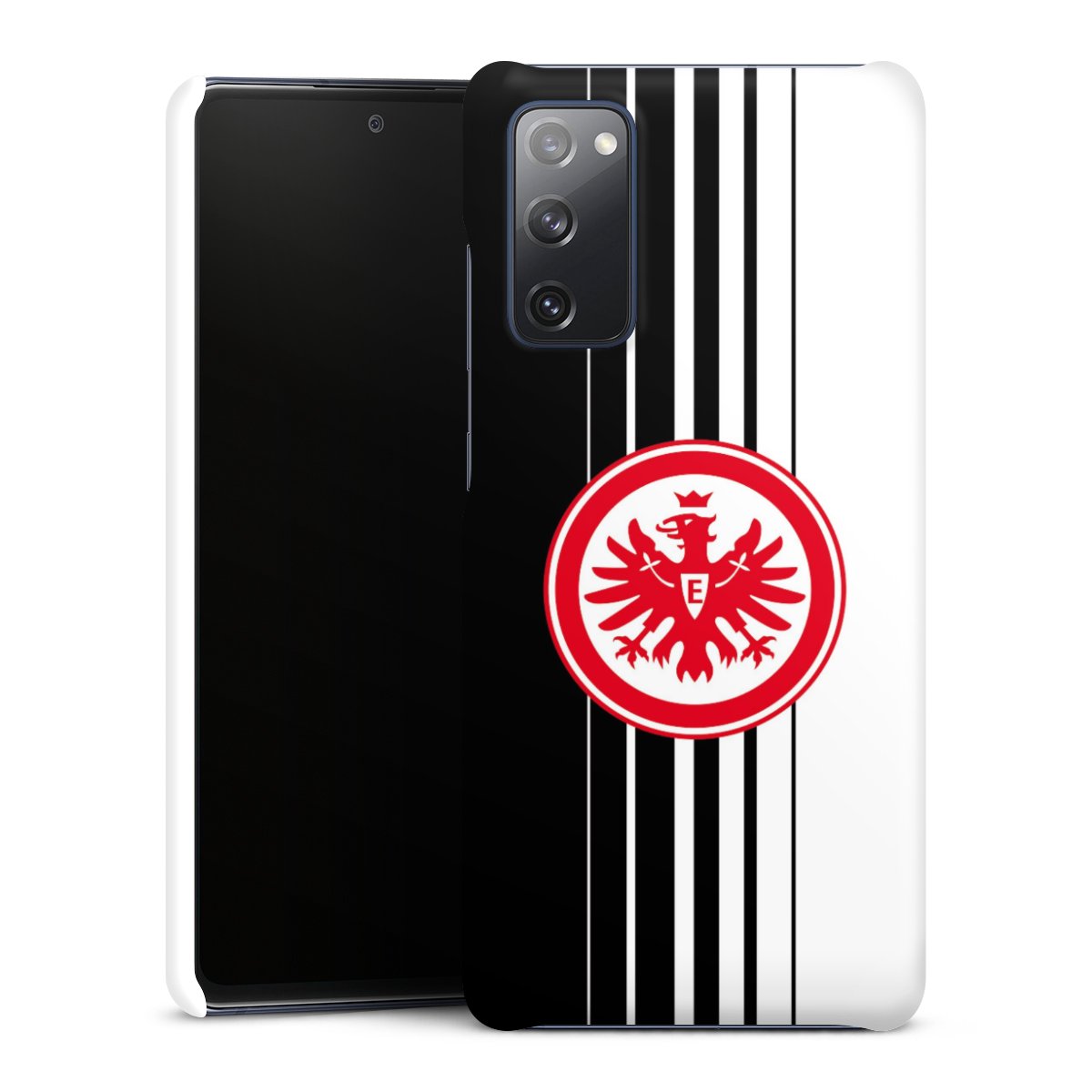 Galaxy S20 FE Handy Premium Case Smartphone Handyhülle Schutzhülle matt Stripes Eintracht Frankfurt Official Licensed Product Premium Case