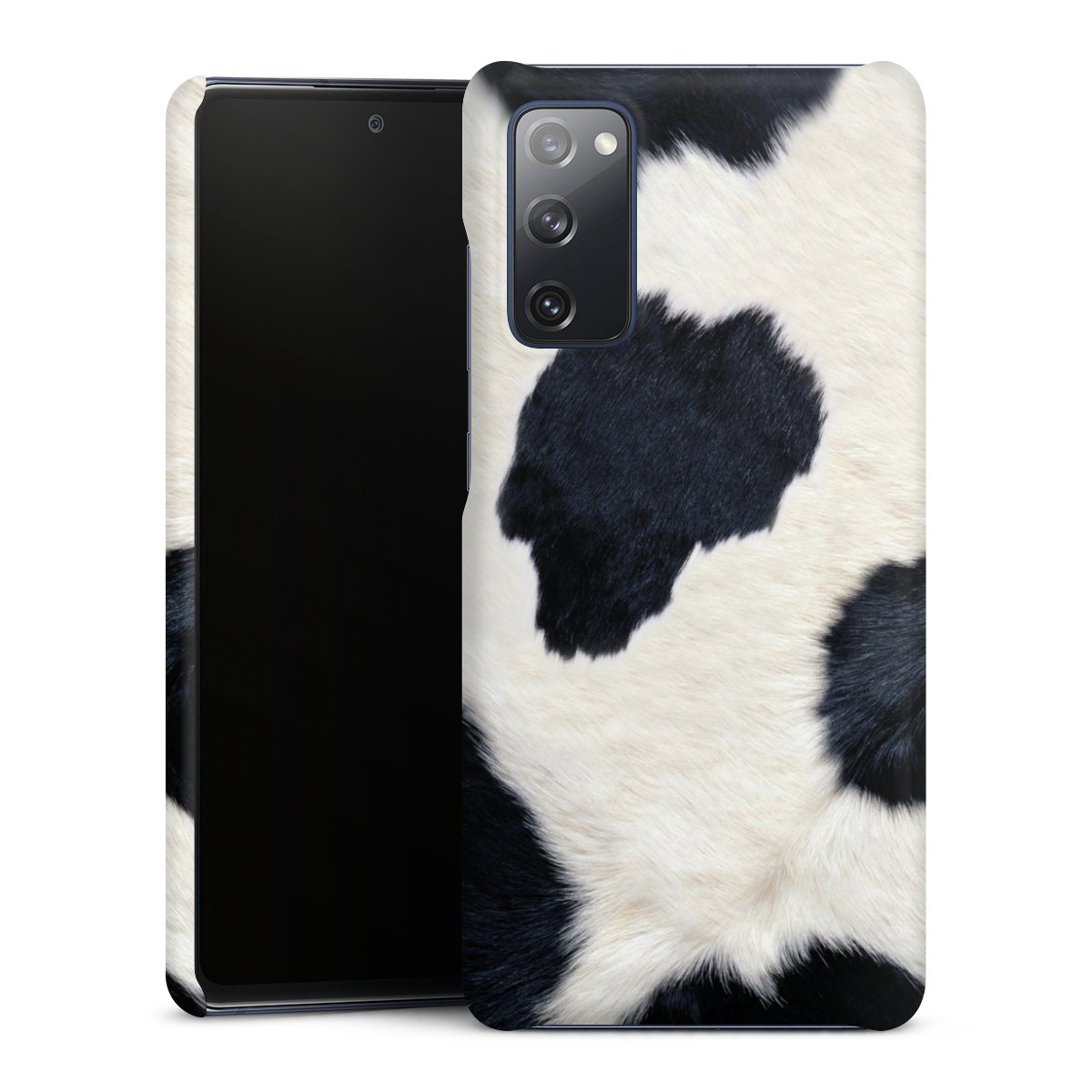 Galaxy S20 FE Handy Premium Case Smartphone Handyhülle Schutzhülle matt Animal Look Animal Print Cow Skin Premium Case