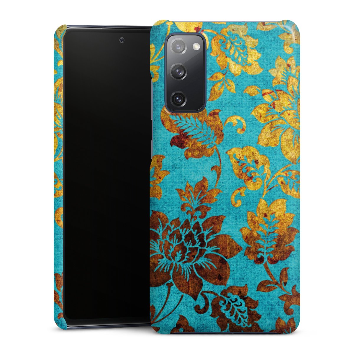 Galaxy S20 FE Handy Premium Case Smartphone Handyhülle Schutzhülle glänzend Ornament Vintage Flowers Premium Case