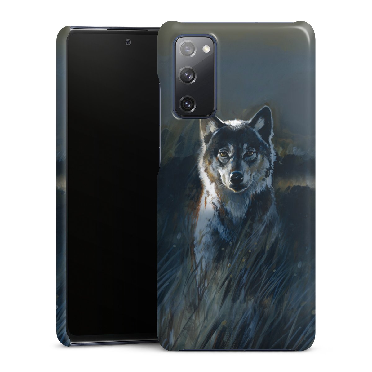 Galaxy S20 FE Handy Premium Case Smartphone Handyhülle Schutzhülle glänzend Nature Wolf Painting Premium Case