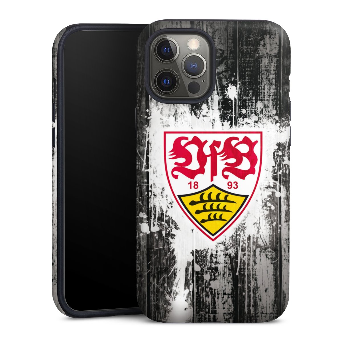 iPhone 12 Pro Handy Panzer Handyhülle robuste Outdoor Hülle Schutzhülle matt Vfb Stuttgart Official Licensed Product Tough Case