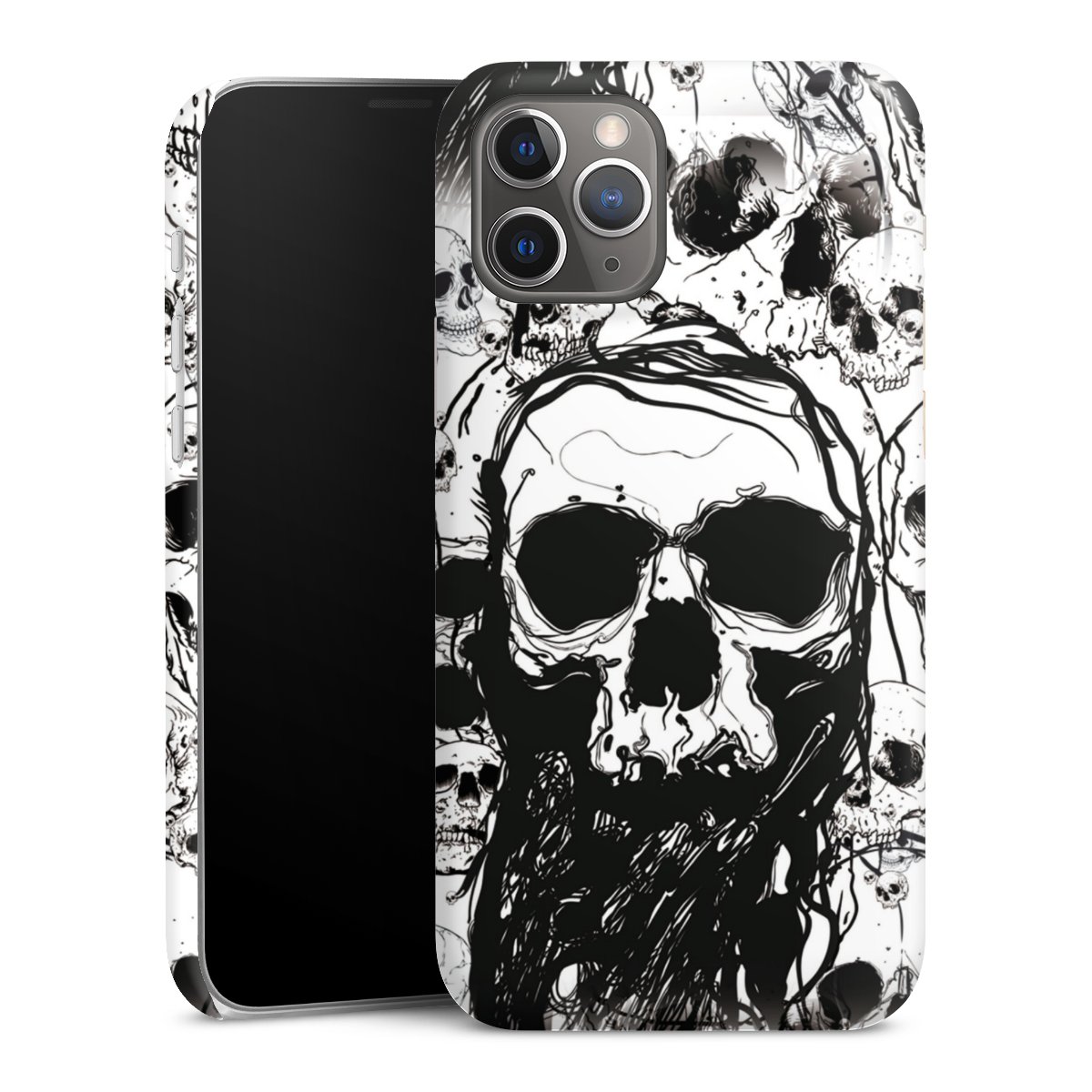 iPhone 12 Pro Handy Premium Case Smartphone Handyhülle Schutzhülle glänzend Totenkopf Halloween Premium Case