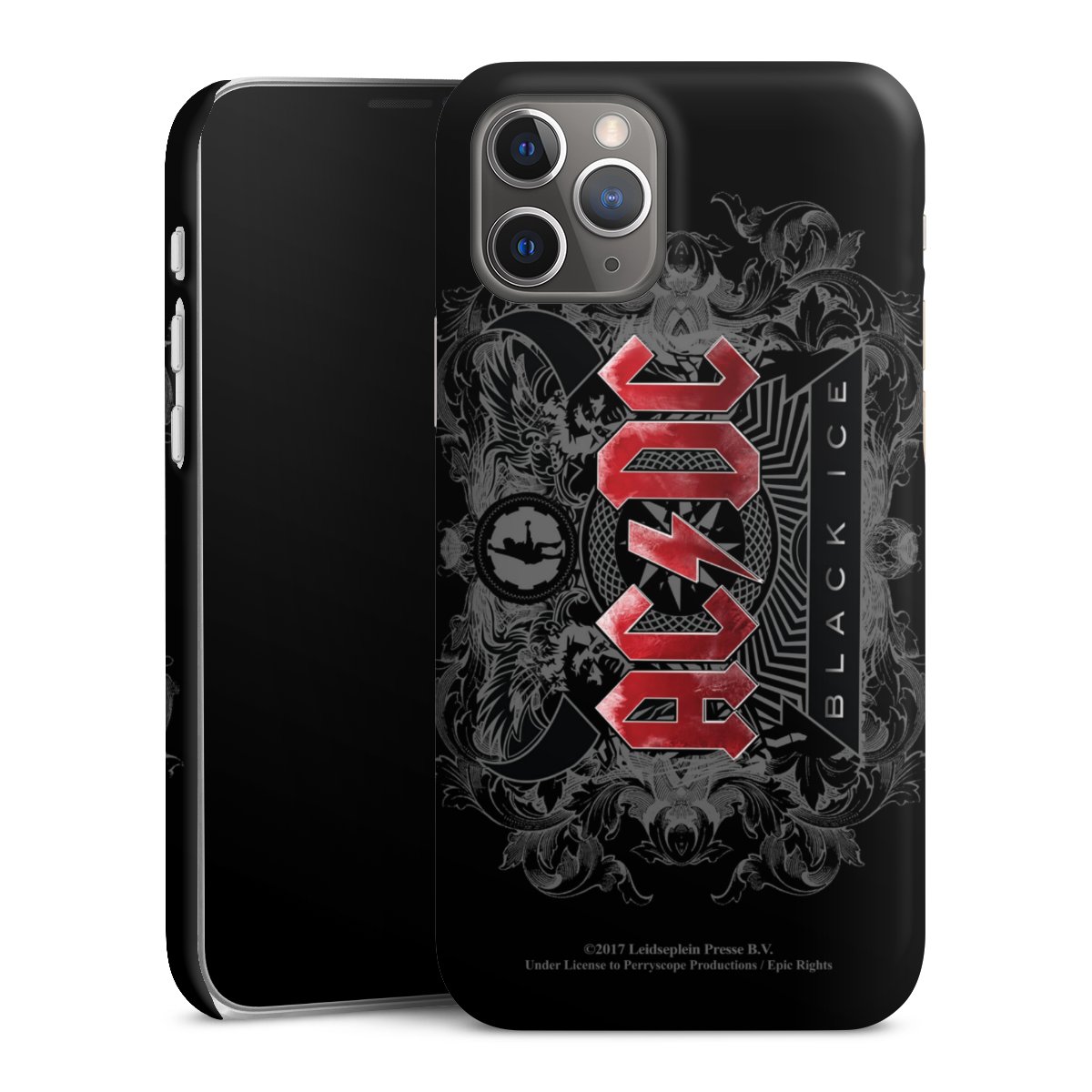 iPhone 12 Pro Handy Premium Case Smartphone Handyhülle Schutzhülle matt Merchandise Black Ice Acdc Premium Case