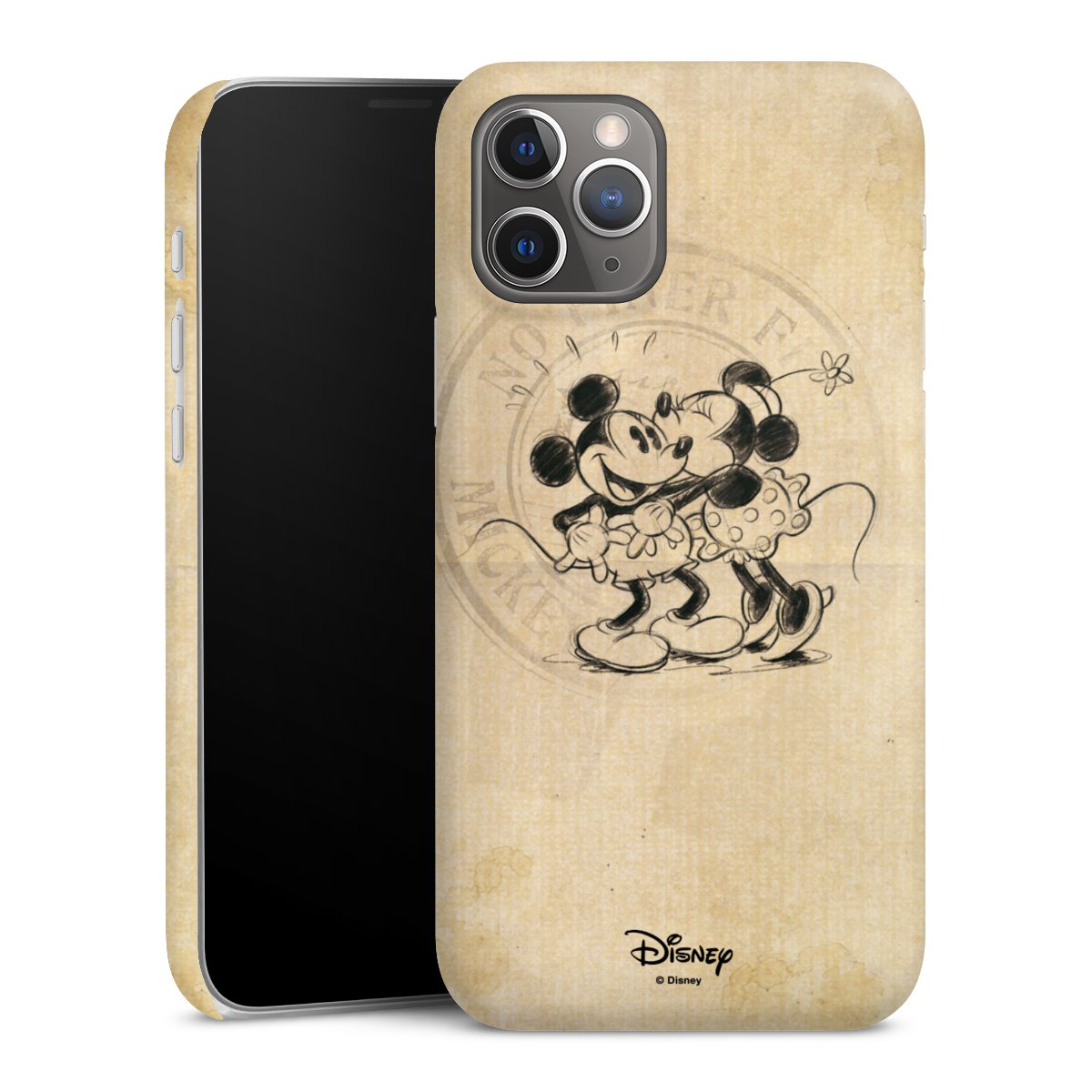 iPhone 12 Pro Handy Premium Case Smartphone Handyhülle Schutzhülle matt Mickey Mouse Vintage Minnie Mouse Premium Case