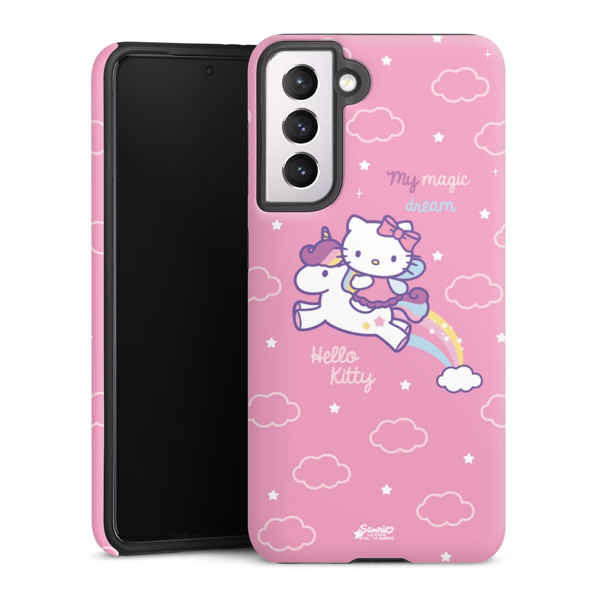 Galaxy S21 5G Handy Panzer Handyhülle robuste Outdoor Hülle Schutzhülle matt Einhorn Official Licensed Product Hello Kitty Tough Case