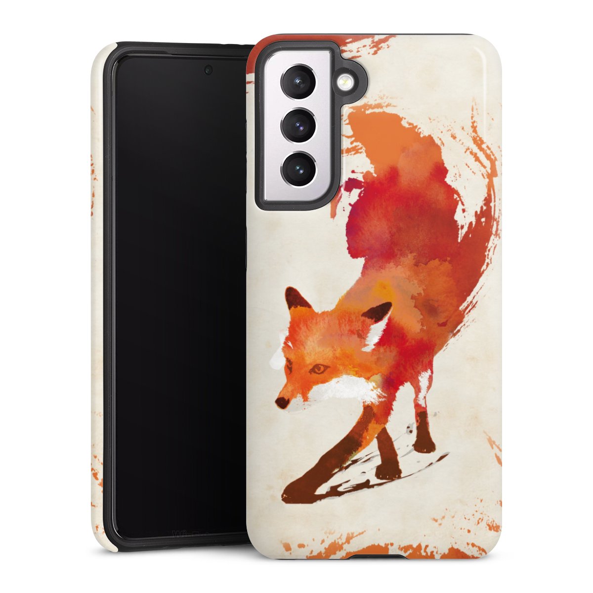 Galaxy S21 5G Handy Panzer Handyhülle robuste Outdoor Hülle Schutzhülle glänzend Fox Graphic Tough Case