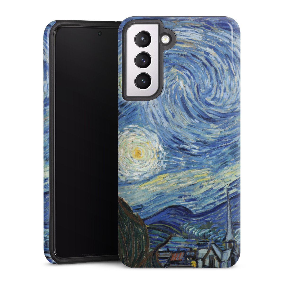 Galaxy S21 5G Handy Panzer Handyhülle robuste Outdoor Hülle Schutzhülle glänzend The Starry Night Kunst Vincent Van Gogh Tough Case