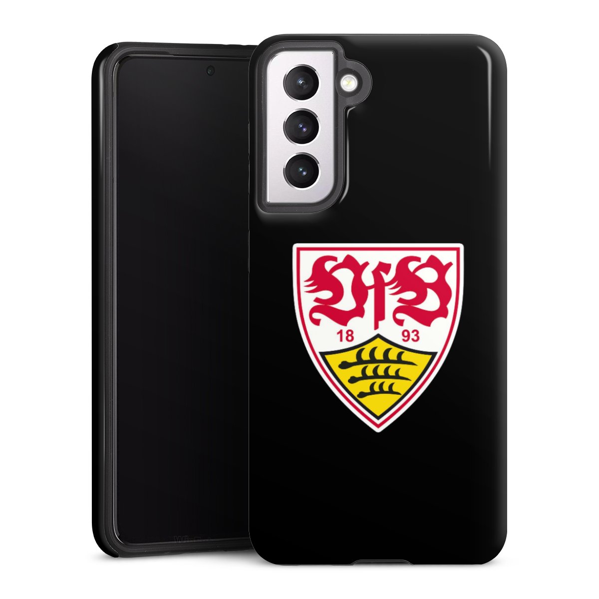 Galaxy S21 5G Handy Panzer Handyhülle robuste Outdoor Hülle Schutzhülle glänzend Vfb Stuttgart Official Licensed Product Coat Of Arms Tough Case