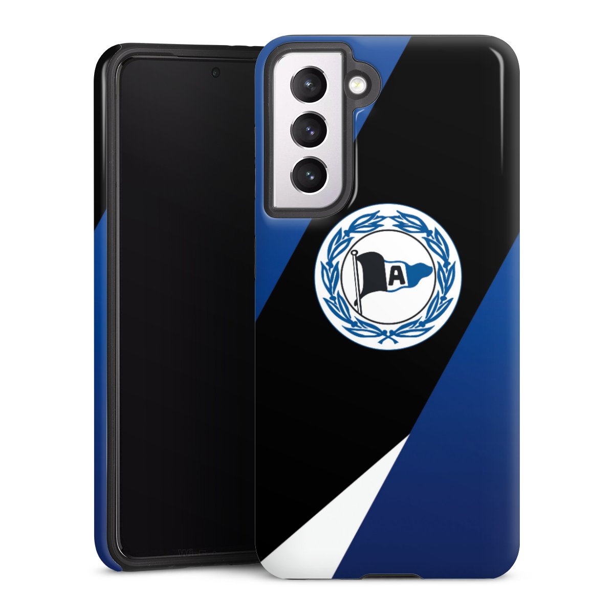 Galaxy S21 5G Handy Panzer Handyhülle robuste Outdoor Hülle Schutzhülle glänzend Official Licensed Product Arminia Bielefeld Dsc Tough Case