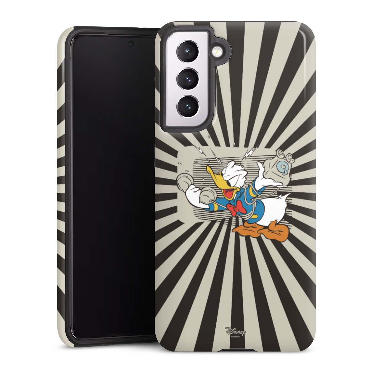 Galaxy S21 5G Handy Panzer Handyhülle robuste Outdoor Hülle Schutzhülle glänzend Donald Duck Disney Official Licensed Product Tough Case