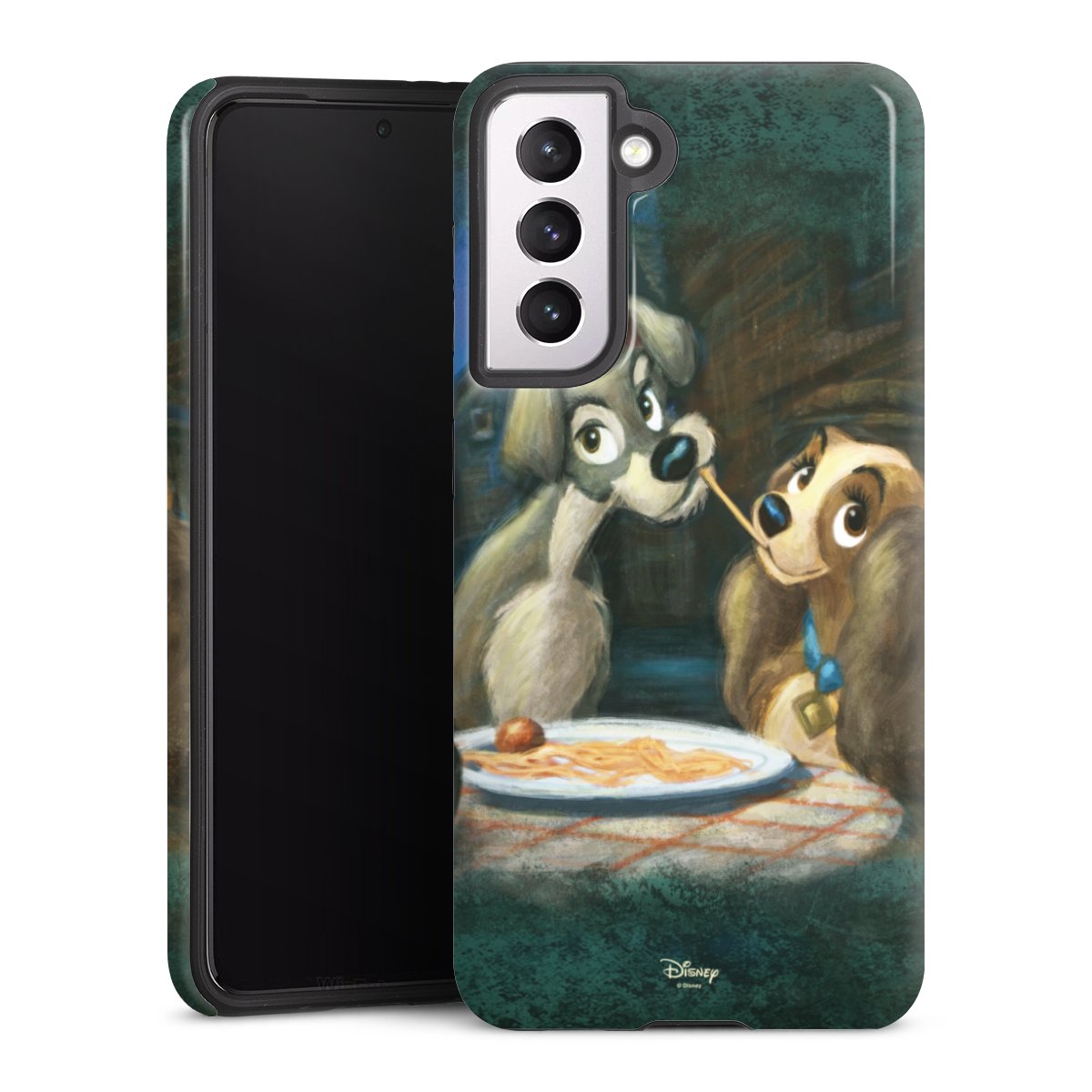 Galaxy S21 5G Handy Panzer Handyhülle robuste Outdoor Hülle Schutzhülle glänzend Lady And The Tramp Official Licensed Product Disney Tough Case