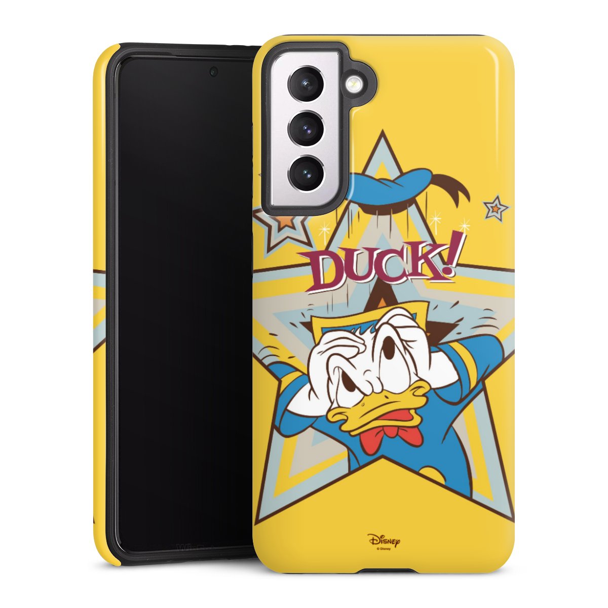 Galaxy S21 5G Handy Panzer Handyhülle robuste Outdoor Hülle Schutzhülle glänzend Official Licensed Product Donald Duck Disney Tough Case