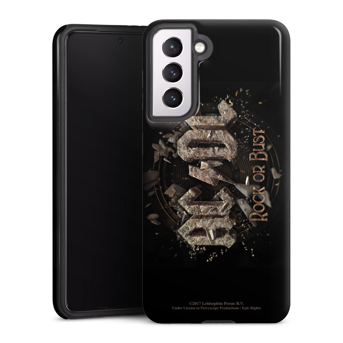 Galaxy S21 5G Handy Panzer Handyhülle robuste Outdoor Hülle Schutzhülle glänzend Acdc Official Licensed Product Rock Or Bust Tough Case