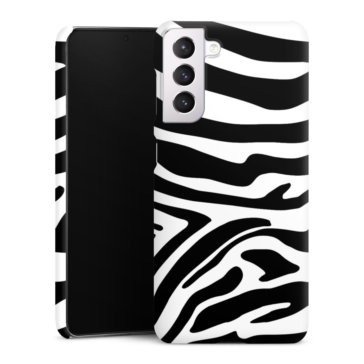 Galaxy S21 5G Handy Premium Case Smartphone Handyhülle Schutzhülle matt Zebra Animal Look Animal Print Premium Case