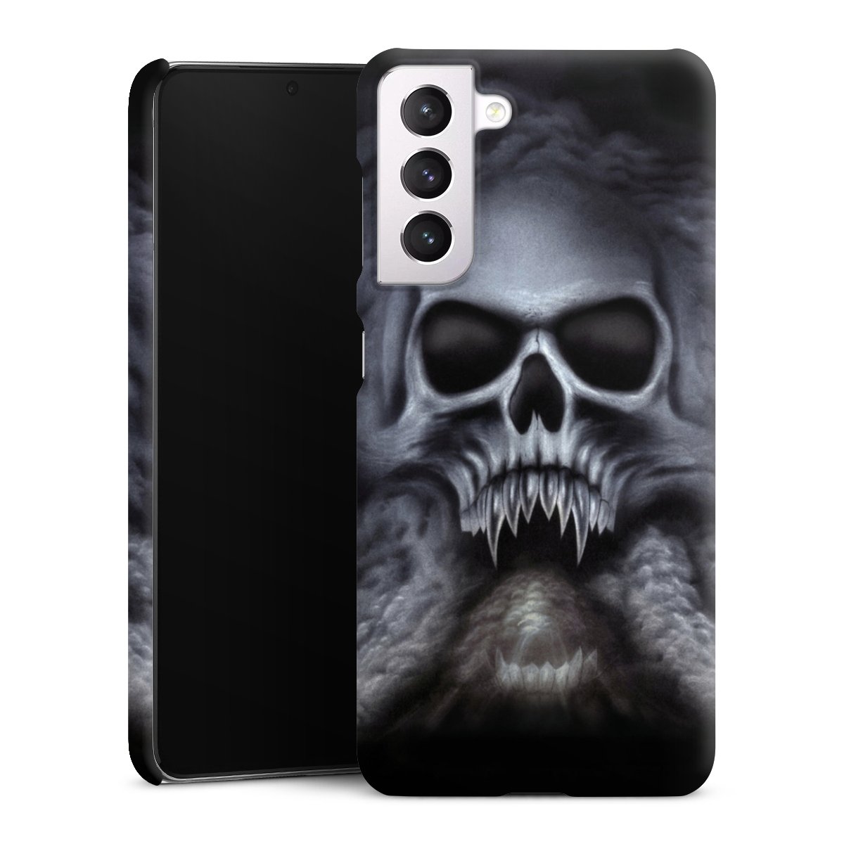 Galaxy S21 5G Handy Premium Case Smartphone Handyhülle Schutzhülle matt Totenkopf Skull Premium Case